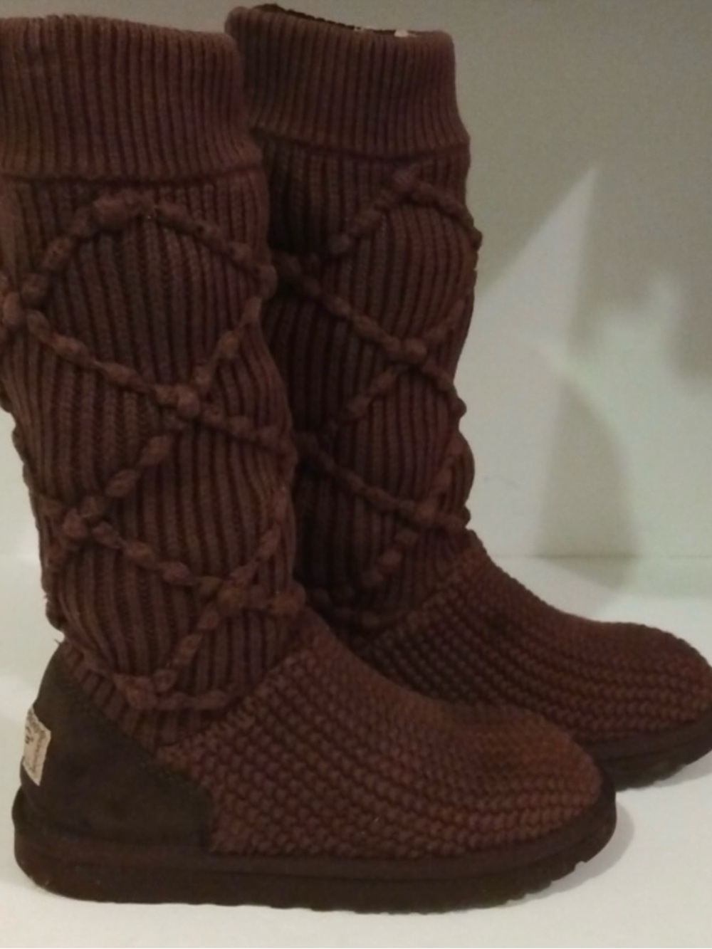 UGG Chestnut Knit Tall Slipper Boots